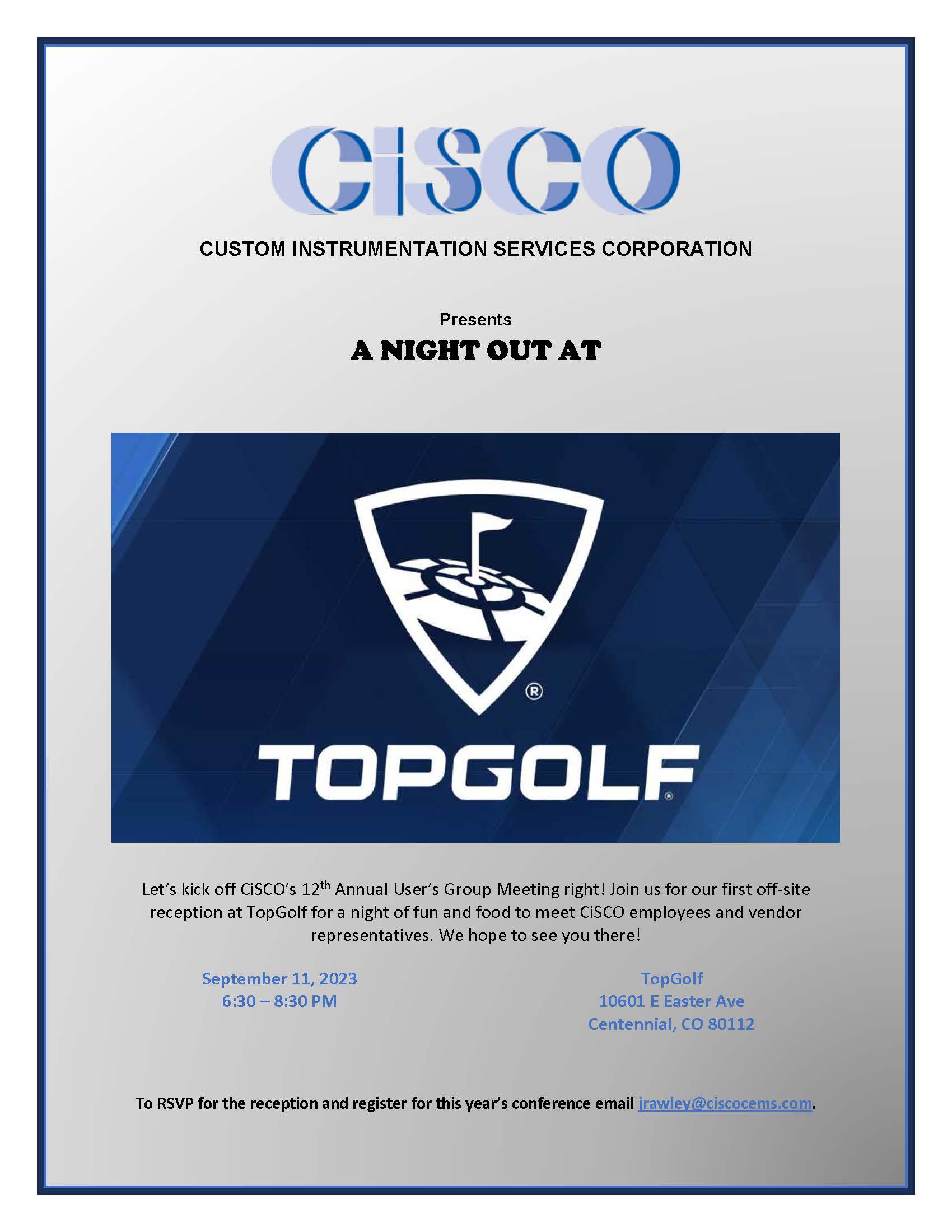 Reception Flyer