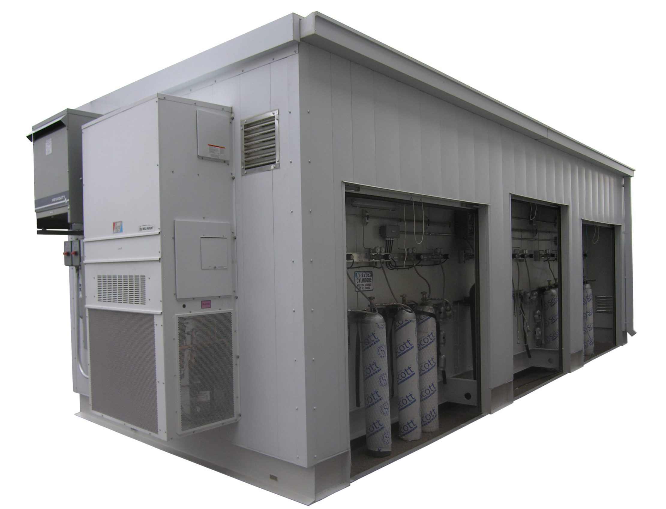 Enclosed Garage Door Cylinder Storage